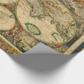  oude wereldkaarten Antiek kaarten Cadeaupapier (Hoek)