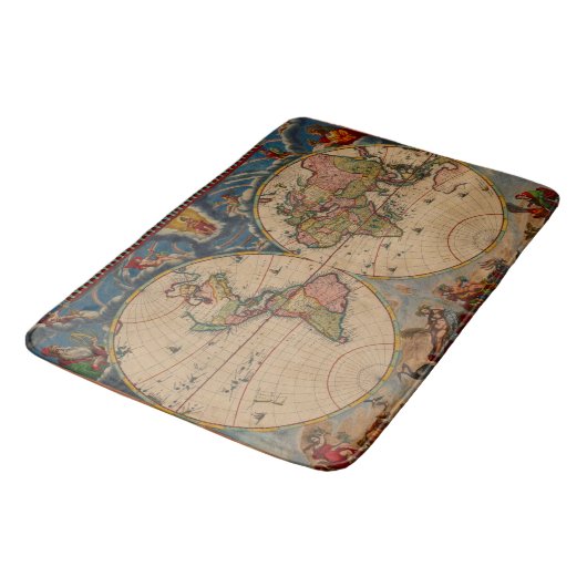  oude wereldkaarten badmat (Gekanteld)