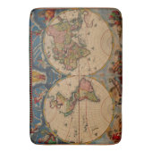 oude wereldkaarten badmat (Voorkant Verticaal)