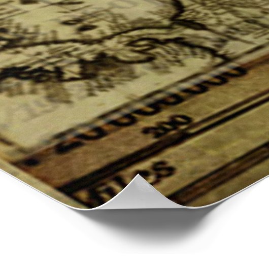  Oude Wereldkaarten Poster (Hoek)