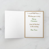 Oude Wereldkerstman 2 Feestdagen Kaart (Binnen)