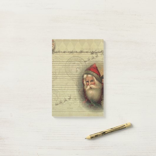  Oude Wereldkerstpost Post-it® Notes (Op bureau)