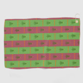 Oude Wereldoorkerstboompattern Evergreen Golfhanddoek (Horizontaal)