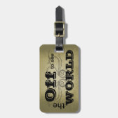 Oude  wereldstijl bagagelabel (Voorkant verticaal)