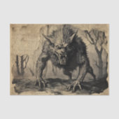 Oude-Werwolf-Halloween-Decoupage Tissuepapier (Voorkant)