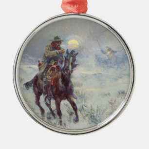 Oude West Cowboy ziet de kerstversiering van de Ke Metalen Ornament