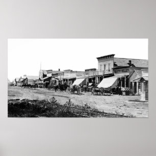 OUDE WEST DODGE-STAD, KANSAS POSTER