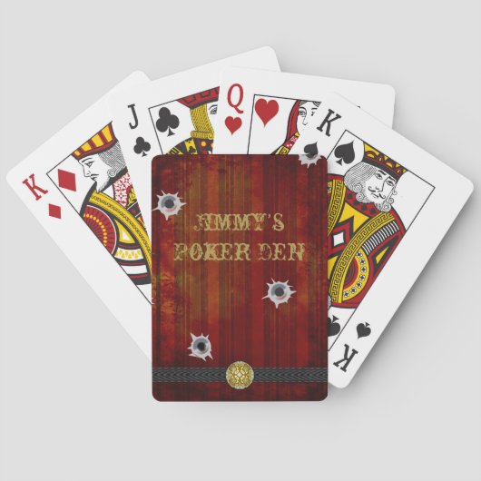 Oude West Saloon Poker-speelkaarten Speelkaarten (Achterkant)