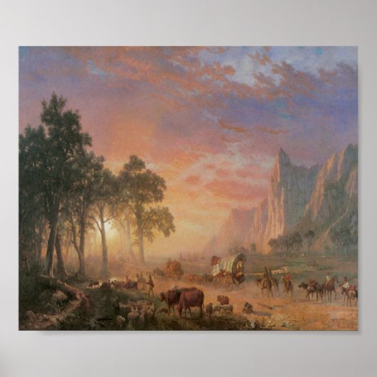 Oude West Scene Cattle Drive  Art Poster (Voorkant)