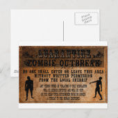 OUDE WEST ZOMBIE BRIEFKAART (Voorkant / Achterkant)