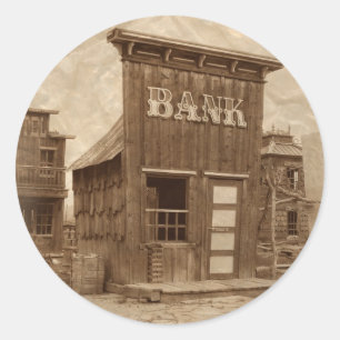 Oude Westelijke Jordaanoever Sepia Ronde Sticker