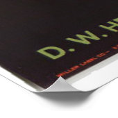  oude Westerne homepage-etiketten Poster (Hoek)