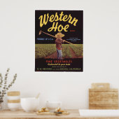  oude Westerne homepage-etiketten Poster (Keuken)