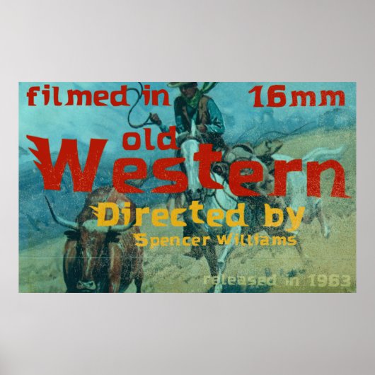 Oude westerne kunst poster (Voorkant)