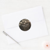 Oude Westerne Saloon & Lichten Rustieke bruiloft g Ronde Sticker (Envelop)