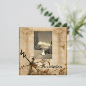 Oude Westerse Landelijke Huwelijksuitnodiging Kaart (Staand voorkant)