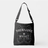 Oude Whiskey-label Aangepaste  liquor Bar Crossbody Tas (Voorkant)