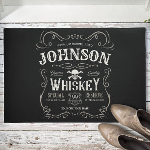 Oude Whiskey-label Aangepaste liquor Bar Deurmat