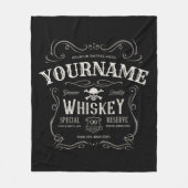 Oude Whiskey-label Aangepaste liquor Bar Fleece Deken (Voorkant)