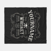 Oude Whiskey-label Aangepaste liquor Bar Fleece Deken (Voorkant (Horizontaal))