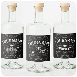 Oude Whiskey-label Aangepaste  liquor Bar Likeurfles Etiket