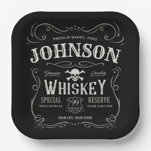 Oude Whiskey-label Aangepaste  liquor Bar Papieren Bordje