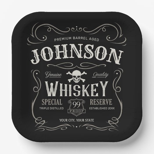 Oude Whiskey-label Aangepaste liquor Bar Papieren Bordje
