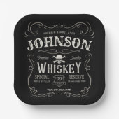 Oude Whiskey-label Aangepaste liquor Bar Papieren Bordje (Voorkant)