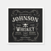 Oude Whiskey-label Aangepaste  liquor Bar Servet (Voorkant)