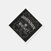 Oude Whiskey-label Aangepaste  liquor Bar Servet (Hoek)