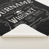 Oude Whiskey-label Aangepaste  liquor Bar Sherpa Deken (3/4)
