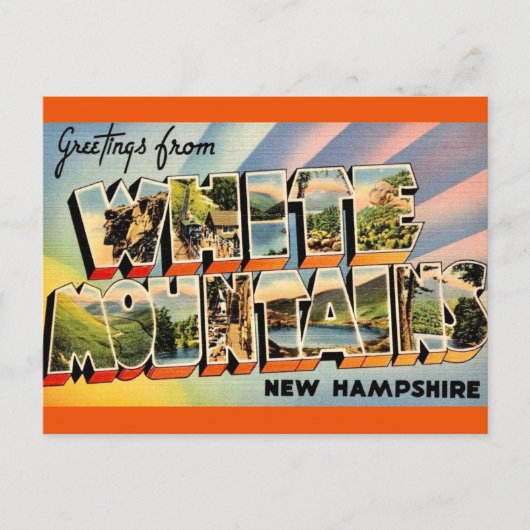 Oude White Mountains NH Briefkaart (Voorkant)