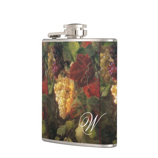 OUDE WIJNGAARD DRUIVEN EN WIJNSTOKKEN MONOGRAM HEUPFLES (Links)