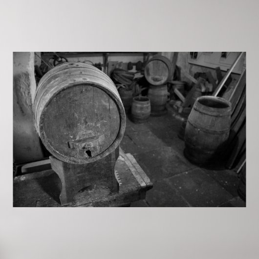 Oude wijnvaten poster (Voorkant)