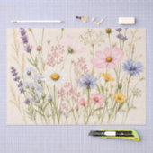 Oude Wilde Bloem Tissuepapier (Craft)