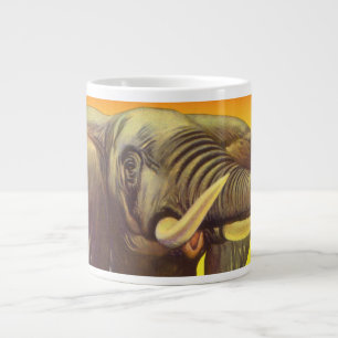Oude wilde dieren, Afrikaanse olifant met zonsonde Grote Koffiekop