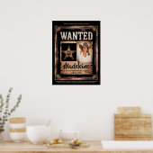 Oude Wilde Westen Rustieke Feestelijke Verwelkomin Poster (Keuken)