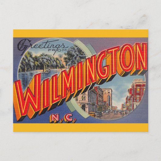 Oude Wilmington NC Briefkaart (Voorkant)