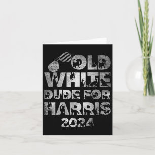 Oude witte kerel voor Harris Kamala Harris 2024 Pr Kaart