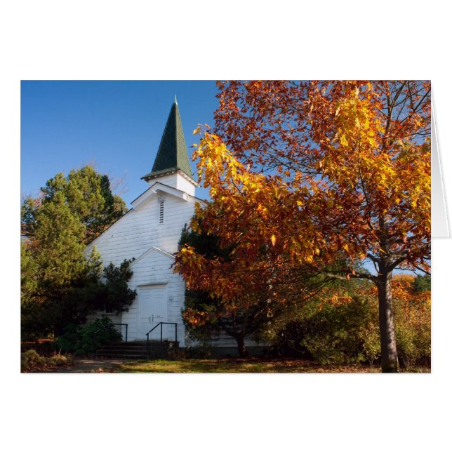 Oude witte kerkblanco kaart (Voorkant Horizontaal)