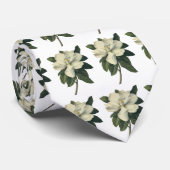 Oude witte magnoliabloesem bloemen stropdas (Opgerold)