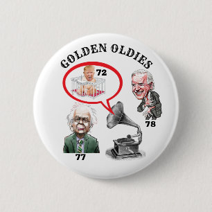 Oude witte Mannen voor President Ronde Button 5,7 Cm
