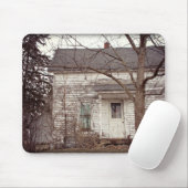 Oude Witte Verlaten Huis Muismat (Met muis)