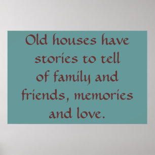 Oude woningen poster