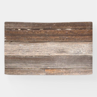 Oude Wooden buitenwand van een boerderij Spandoek