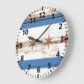 Oude Wooden Chicago Flag Grote Klok (Hoek)