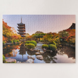 Oude Wooden Pagoda to ji Temple Kyoto Japan Legpuzzel