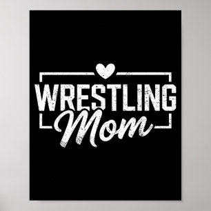 Oude Worstelmama Worstelaarster Vechtster Moeder Poster