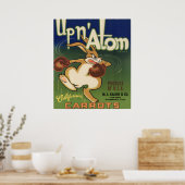 oude wortelgroenten en -fruit poster (Keuken)