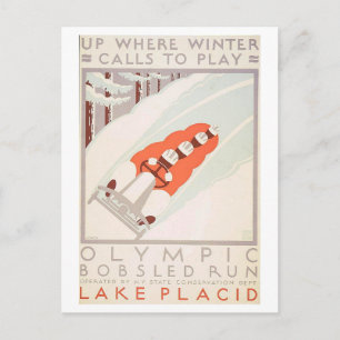 Oude WPA Lake Placid Poster Briefkaart
